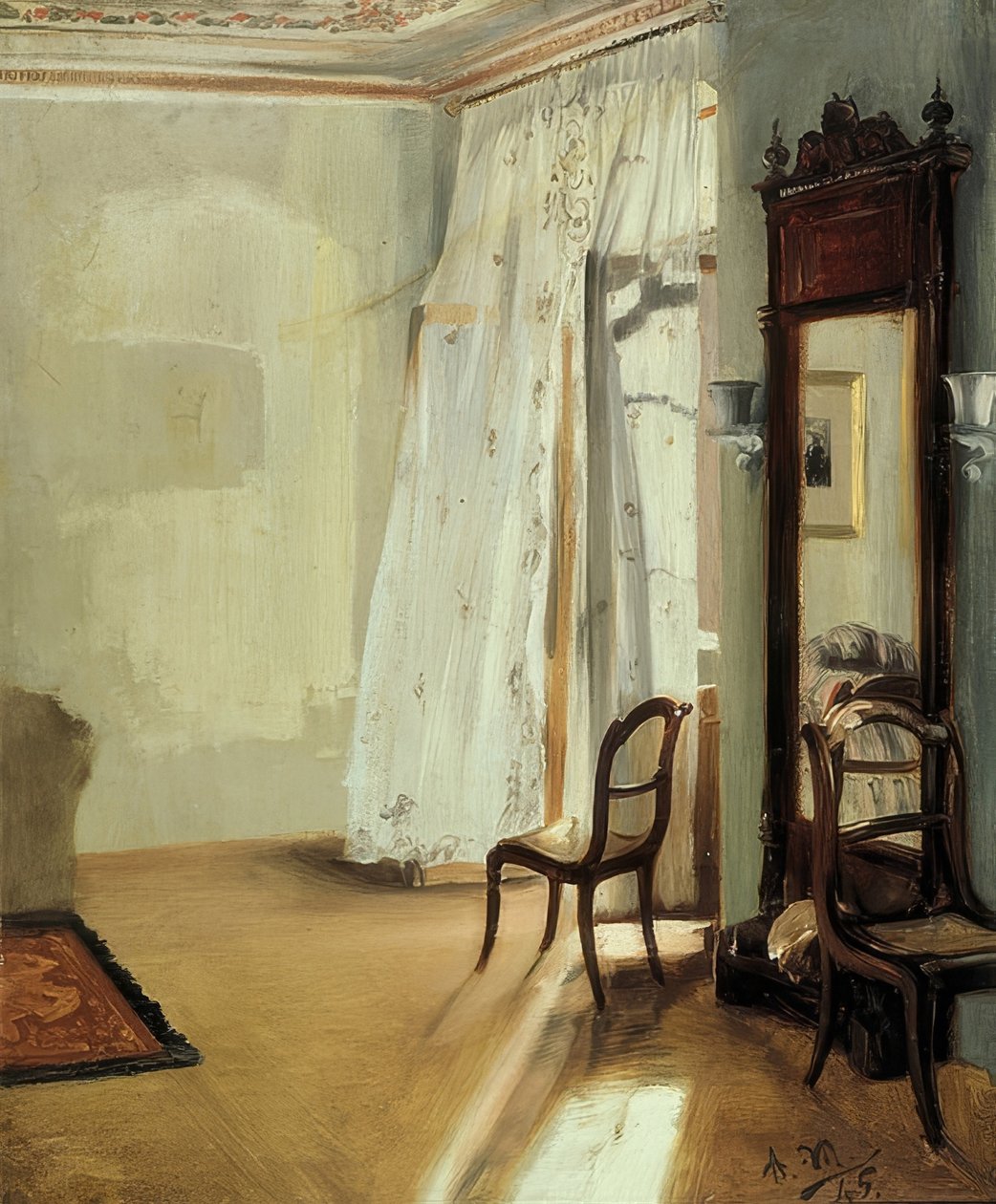 La habitación del balcón de Adolph Menzel