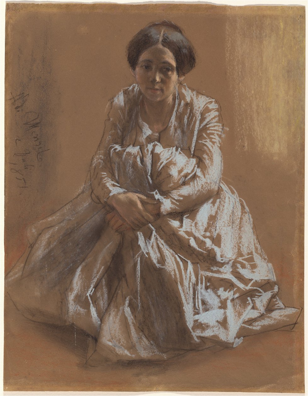 La Hermana del Artista Emilie de Adolph Menzel