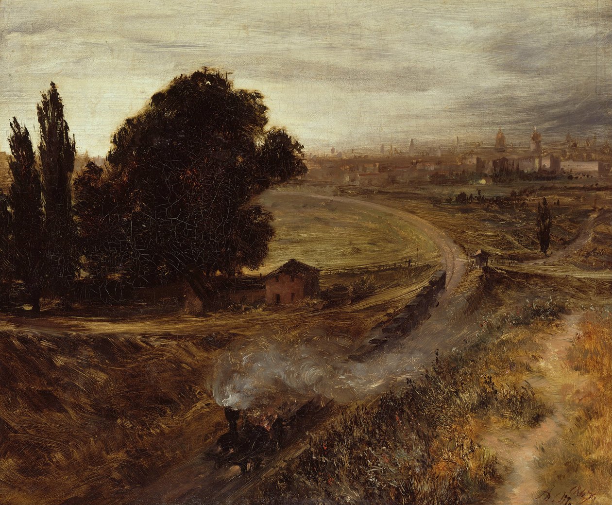 El Ferrocarril Berlín-Potsdam, 1847 de Adolph Menzel