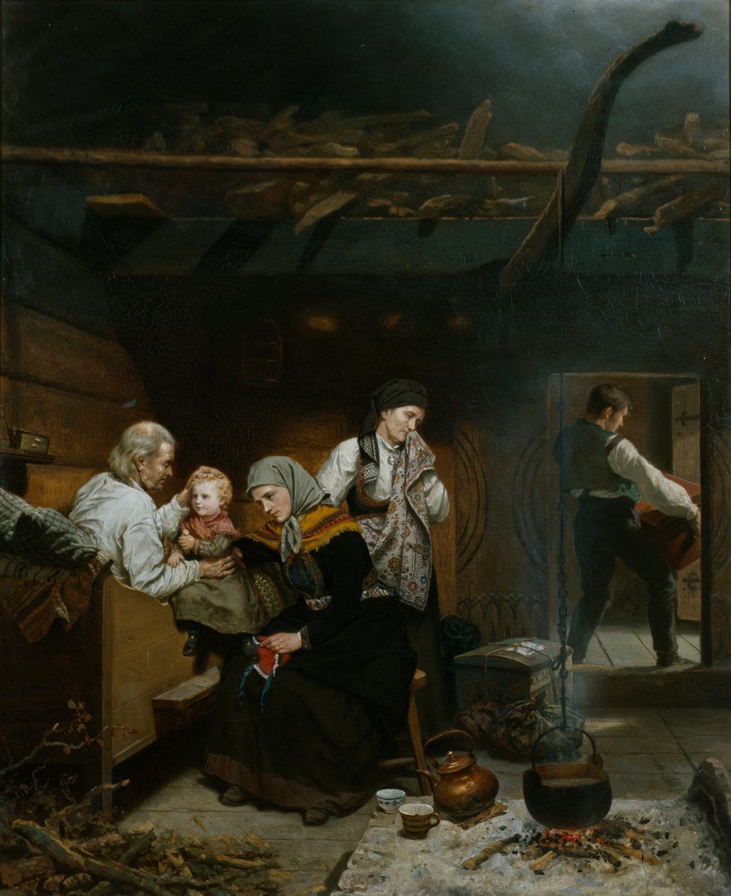 La bendición del abuelo de Adolph Tidemand