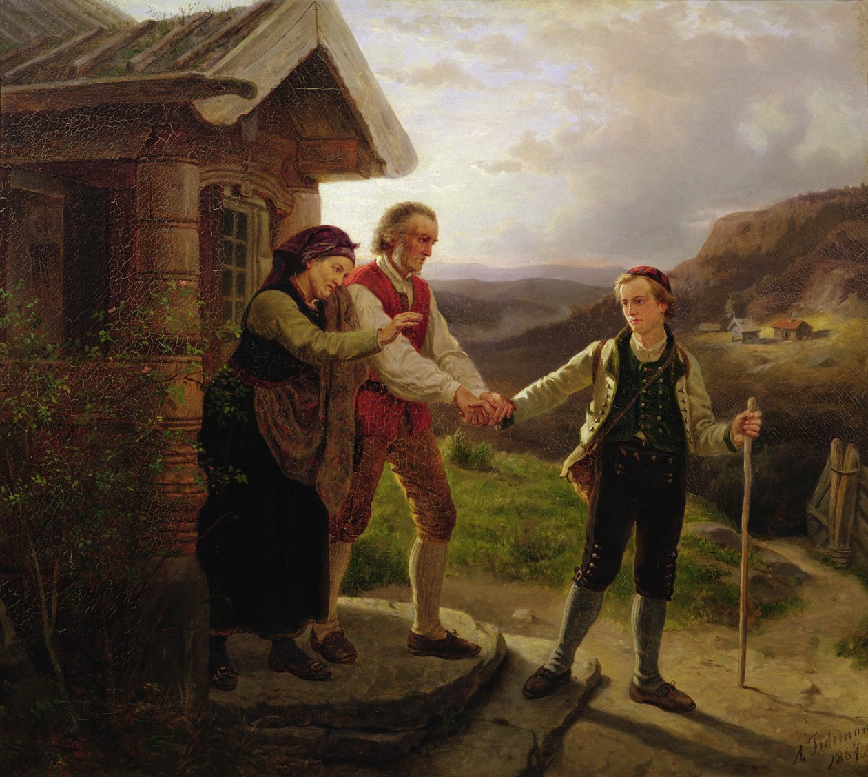La despedida del hijo menor de Adolph Tidemand