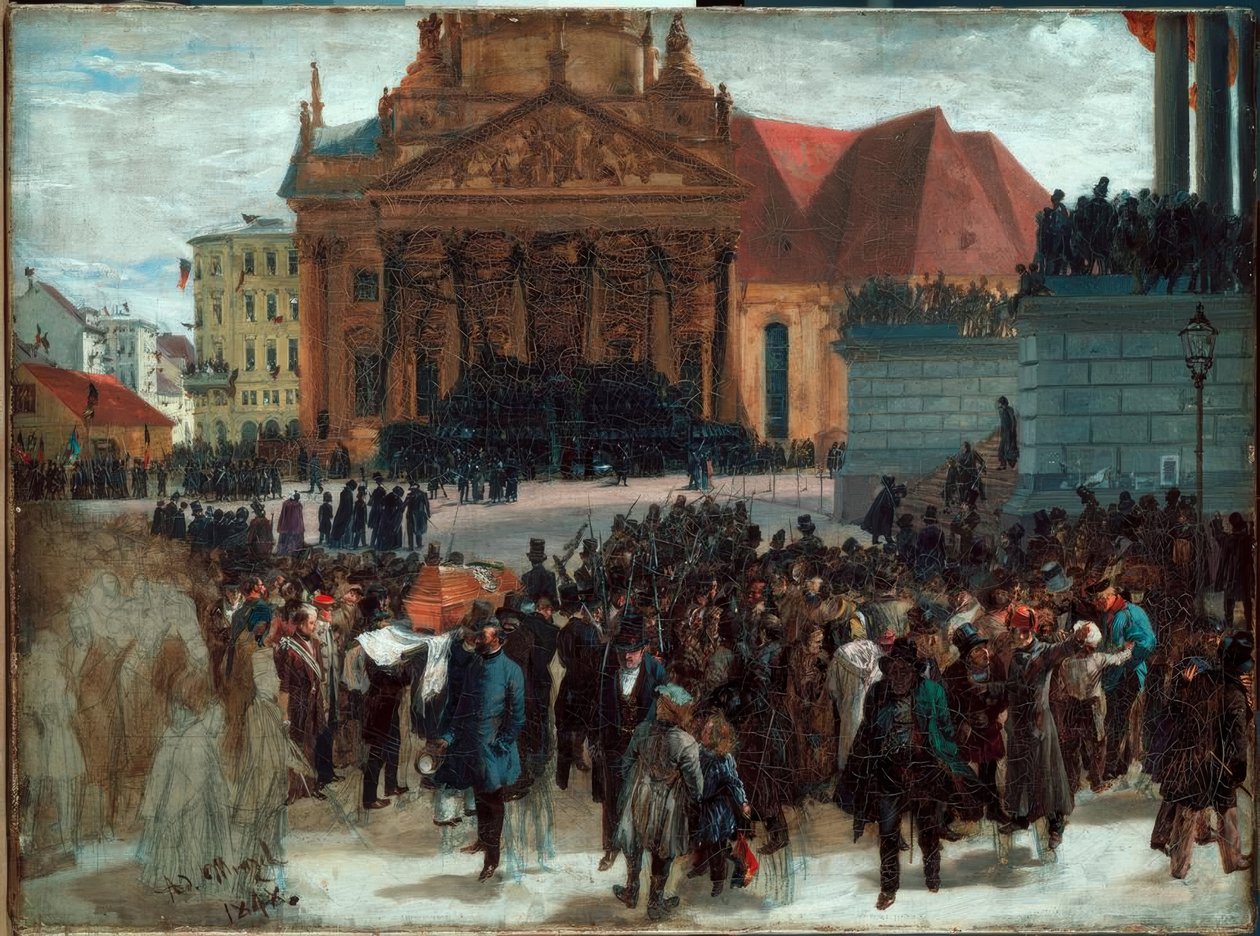 Exposición de los caídos de marzo de Adolph Menzel