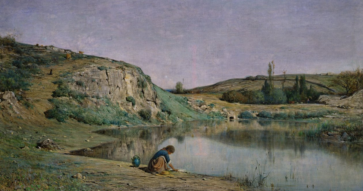Orilla del Lago Bourget de Adolphe Appian