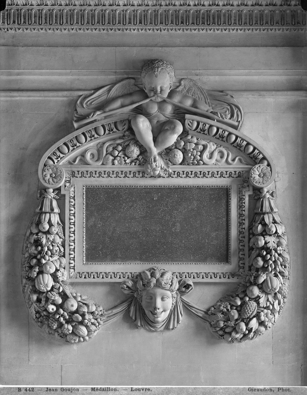Cartucho de la Tribuna de las Cariátides, finales del siglo XIX (detalle) de Adolphe Giraudon