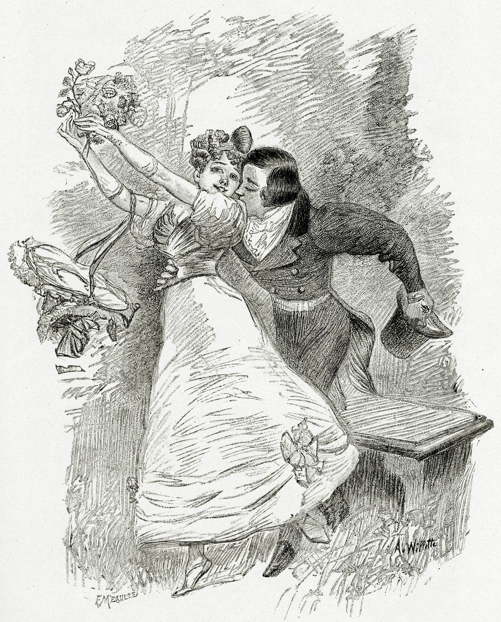Ilustración de Toute la Lyre, siglo XIX de Adolphe Leon Willette