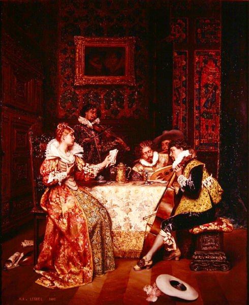 La fiesta de la música de Adolphe Alexandre Lesrel