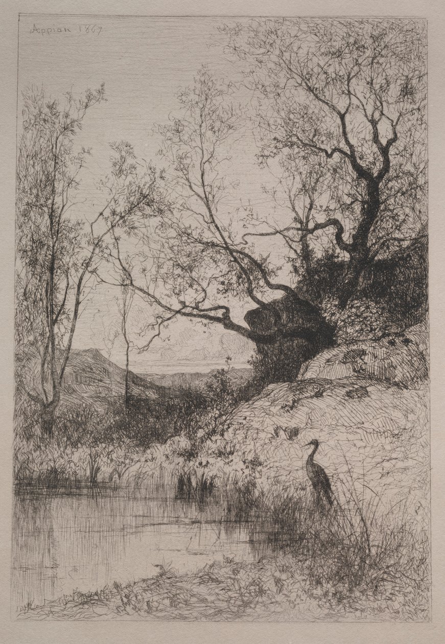Un estanque, 1867 de Adolphe Appian