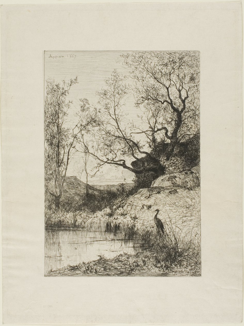 Un estanque cerca de Rousillon de Adolphe Appian