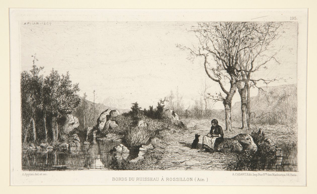 Orillas del arroyo en Rossilon (Ain) de Adolphe Appian