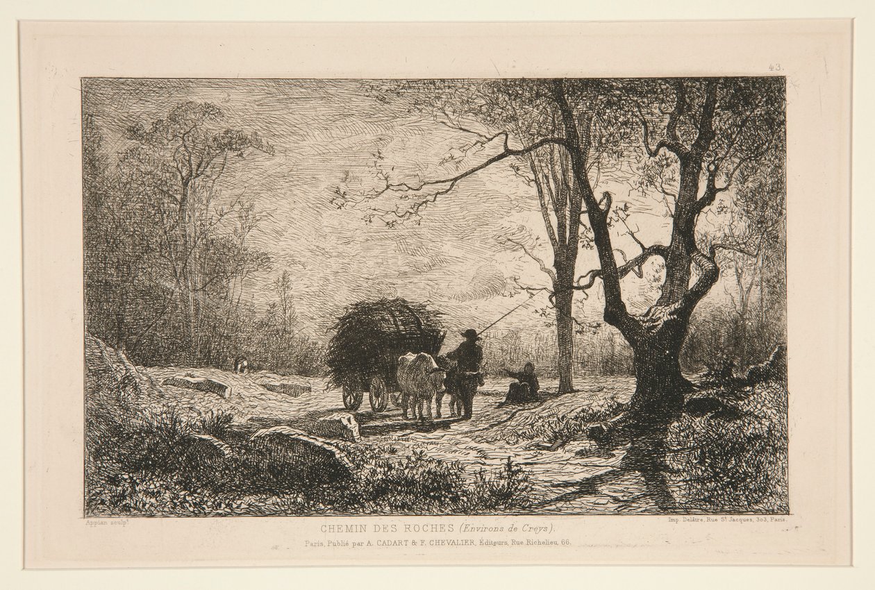 Camino de las rocas (alrededor de Creys) de Adolphe Appian