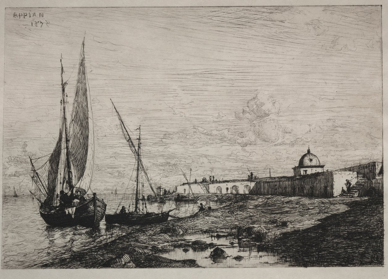 El puerto de San Remo, 1878 de Adolphe Appian