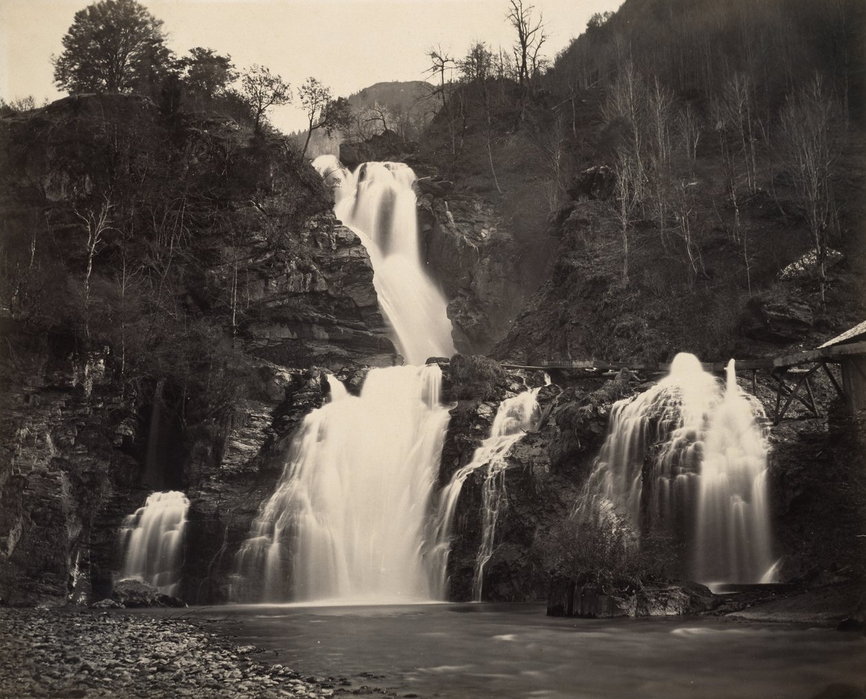 Cataratas de Reichenbach, c.1860 de Adolphe Braun