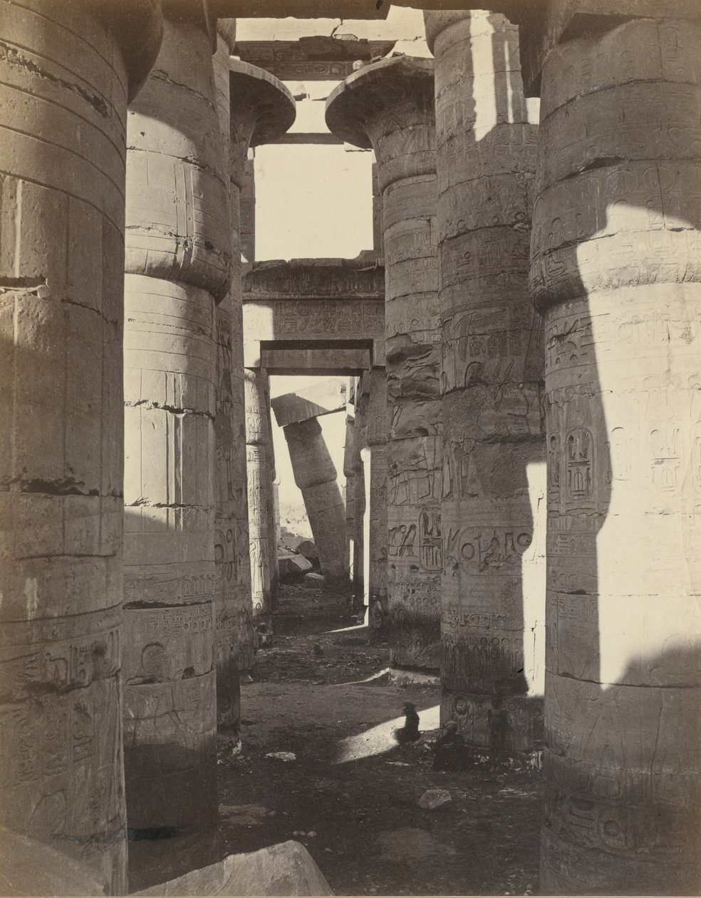 Alto Egipto, Sala Hipóstila en Karnak, ca. 1870 de Adolphe Braun