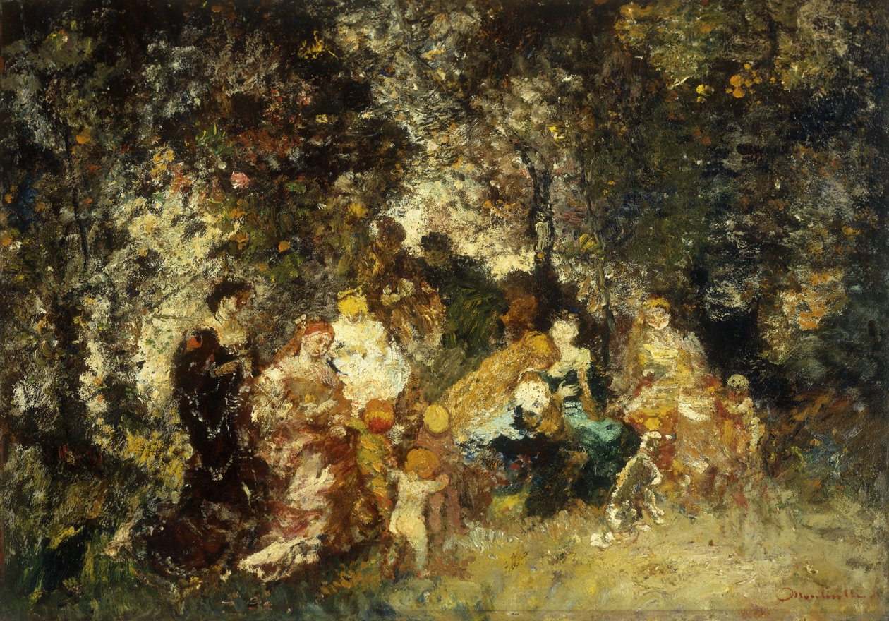 Fiesta campestre de Adolphe Joseph Thomas Monticelli