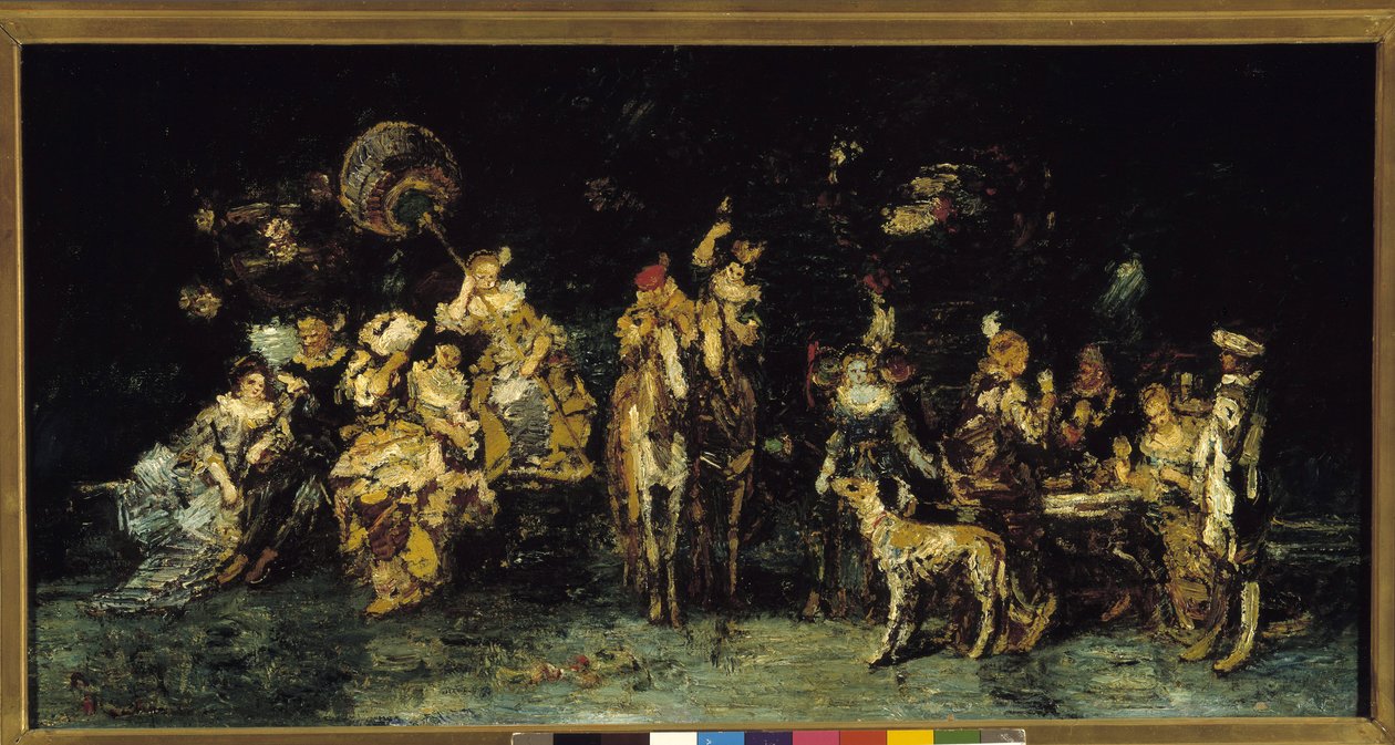 Fiesta nocturna en un parque de Adolphe Joseph Thomas Monticelli