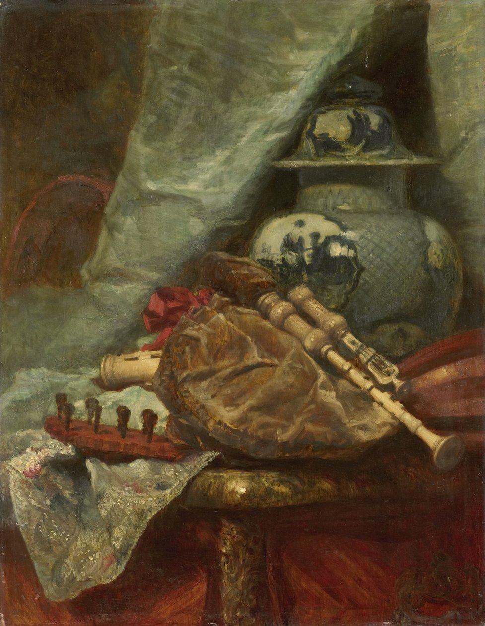 Bodegón con gaitas de Adolphe Mouilleron