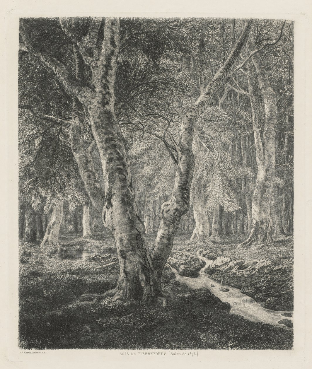Bosques de Pierrefonds de Adolphe Théodore Jules Martial Potémont