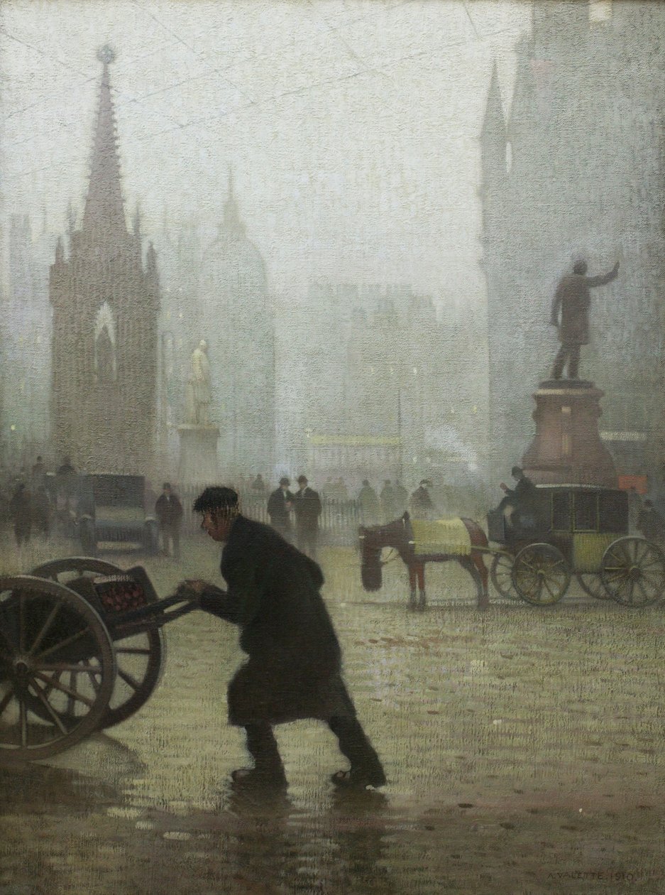 Albert Square, Manchester de Adolphe Valette