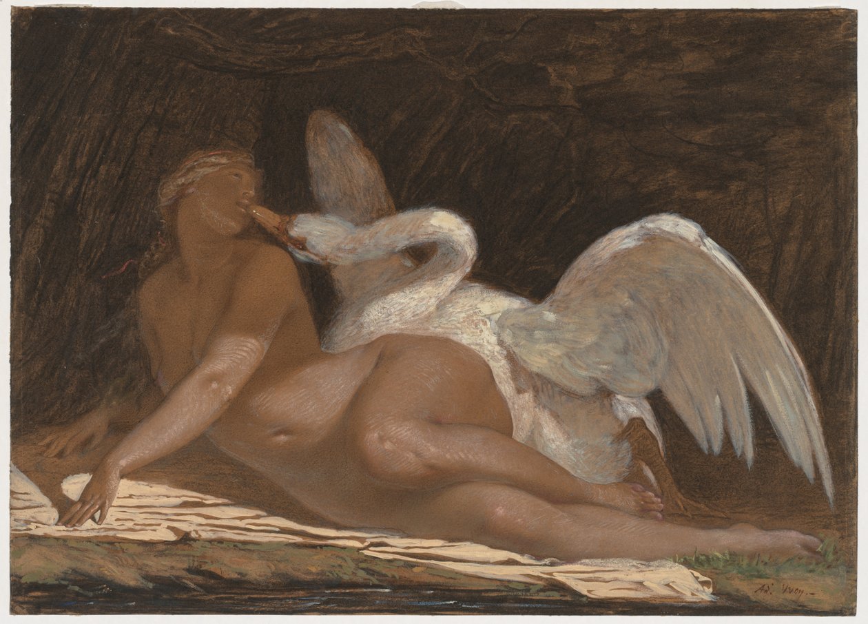 Leda y el Cisne de Adolphe Yvon