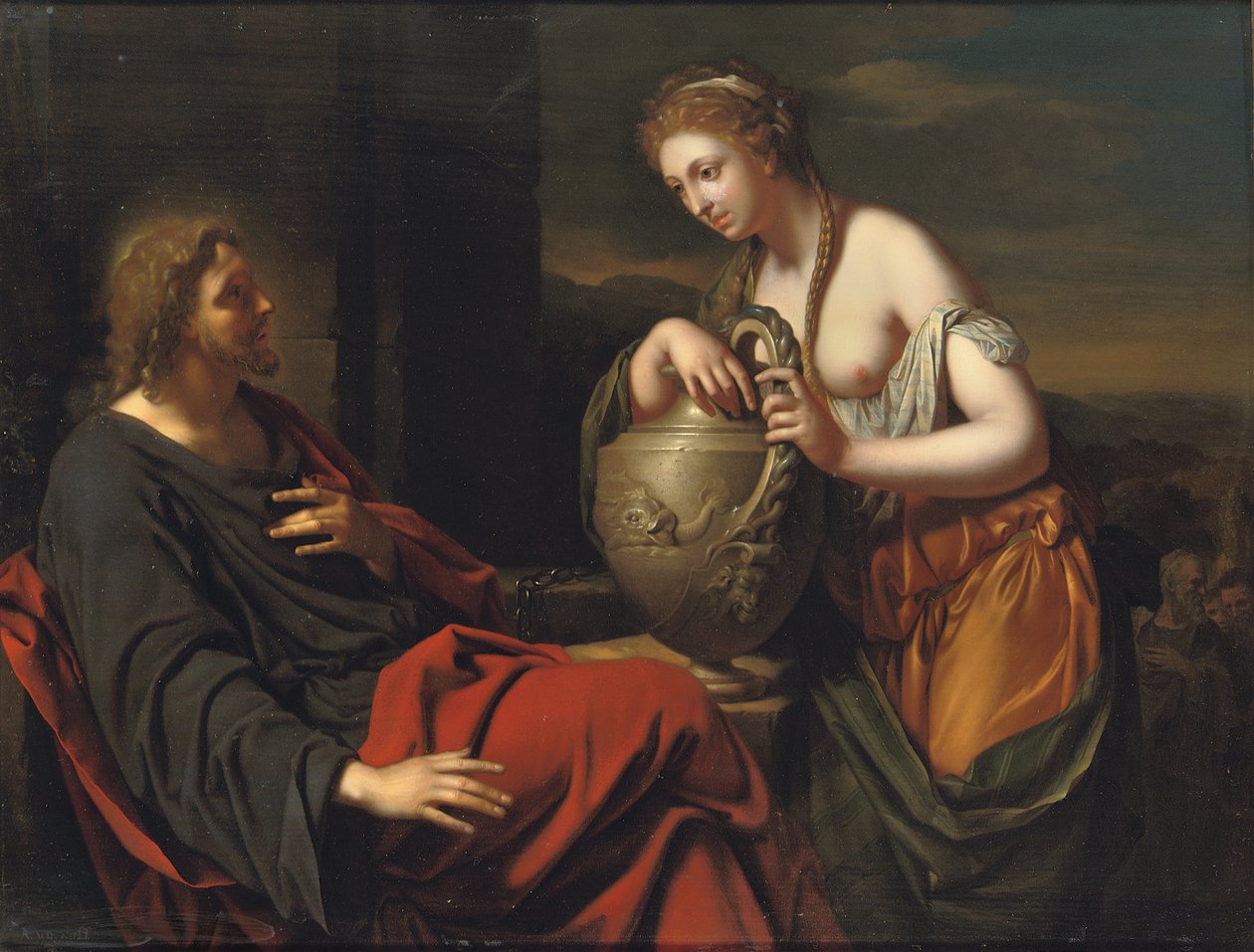 Cristo y la mujer samaritana de Adriaan van der Werff