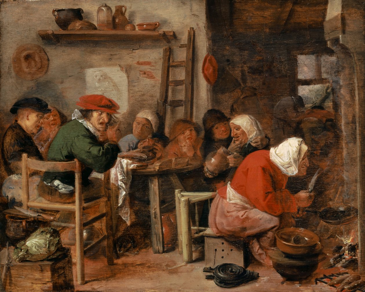 Una comida campesina de Adriaen Brouwer