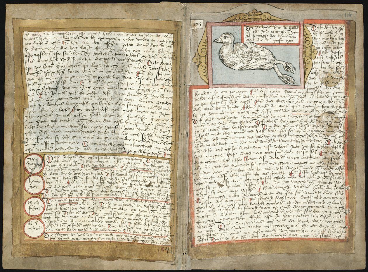 Visboeck de Adriaen Coenen - KB 78 E 54 - folios 113v (izquierda) y 114r (derecha) de Adriaen Coenen