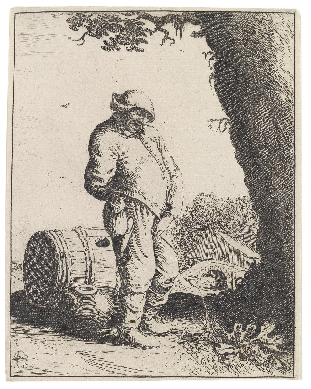 El campesino orinando | Adriaen Jansz. van Ostade