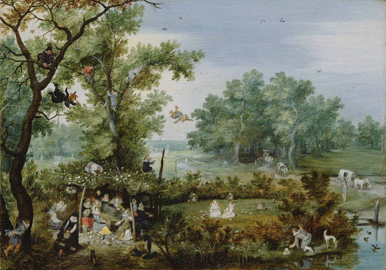 Compañía Alegre en un Árbol, 1615 de Adriaen Pietersz van de Venne