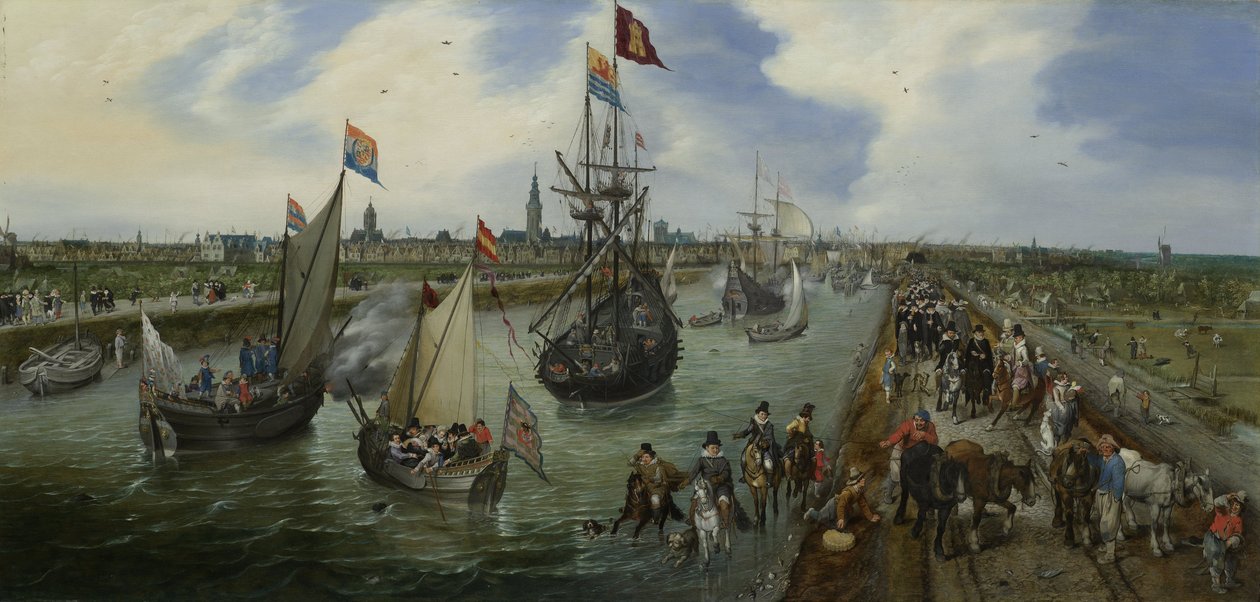El puerto de Middelburg de Adriaen van de Venne  