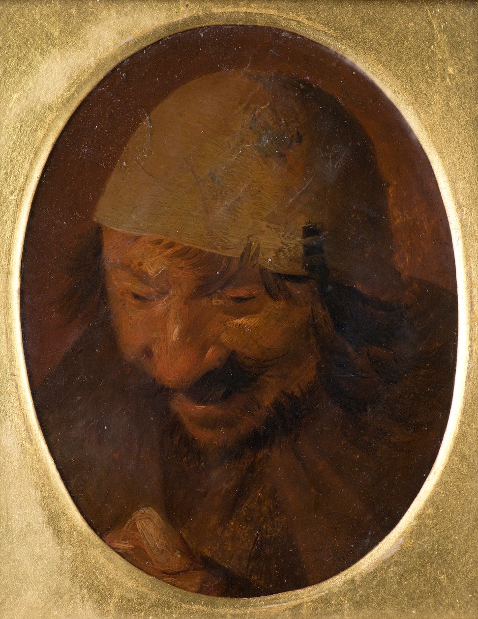 Retrato de un campesino de Adriaen (attr.to) Brouwer