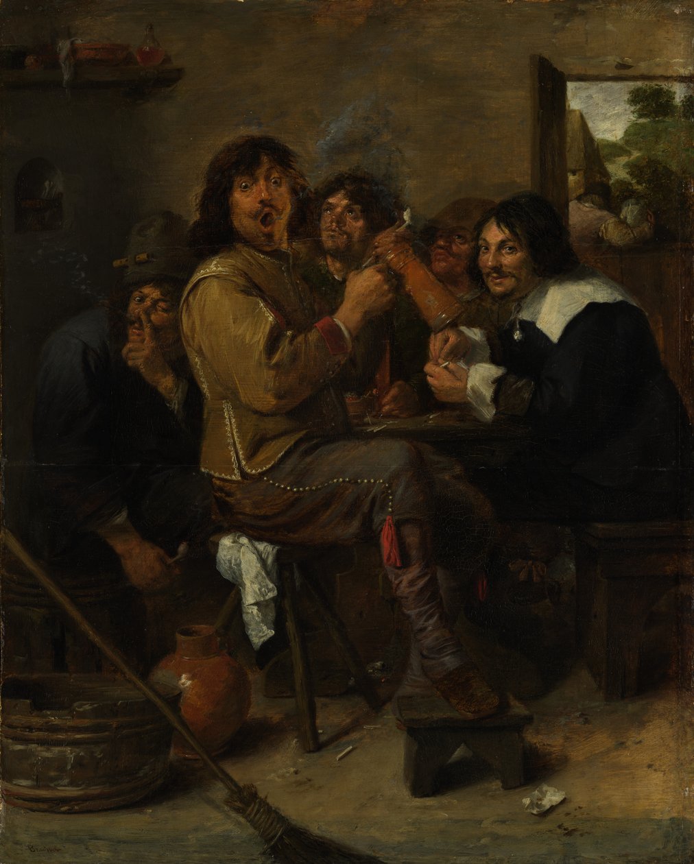 Los fumadores, ca. 1636 de Adriaen Brouwer