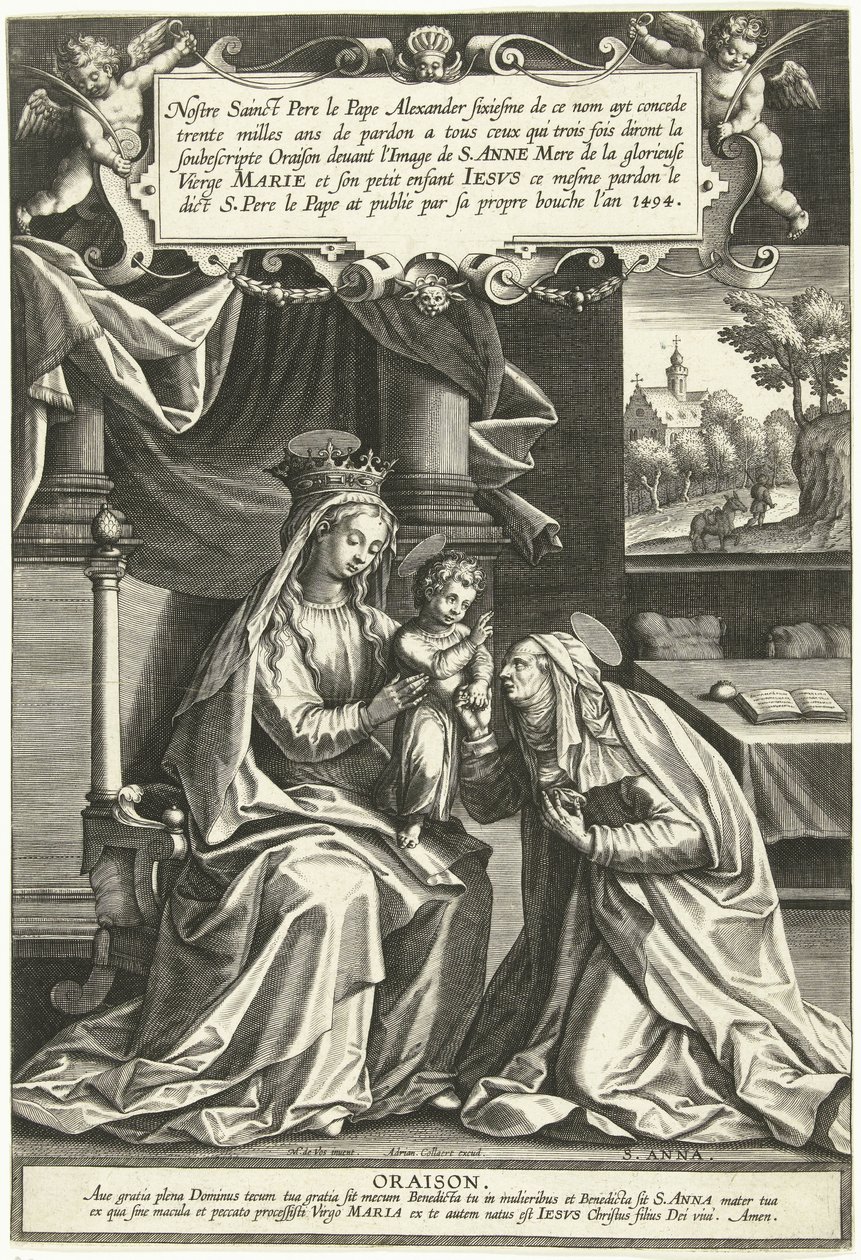 Anna en tríos de Adriaen Collaert