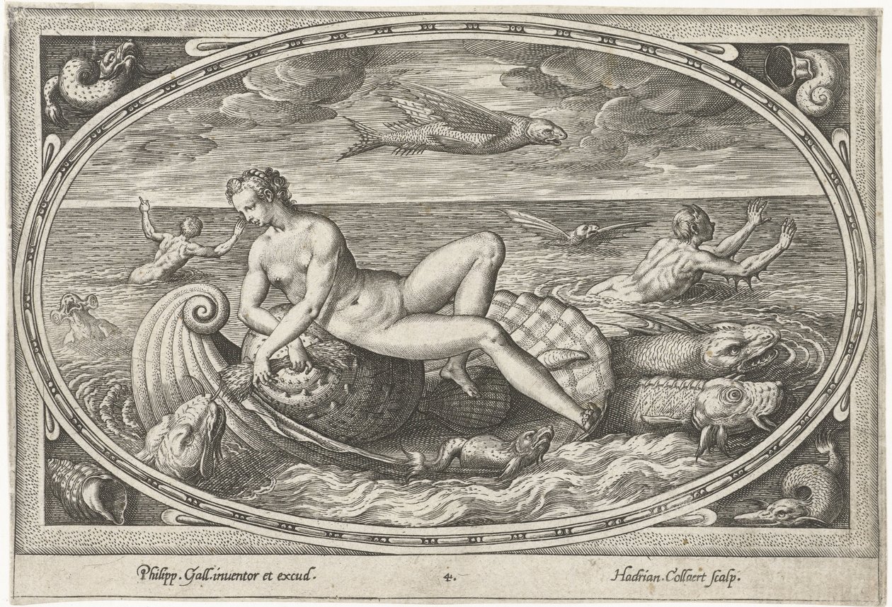 galatea Zeegoden (título de la serie) de Adriaen Collaert