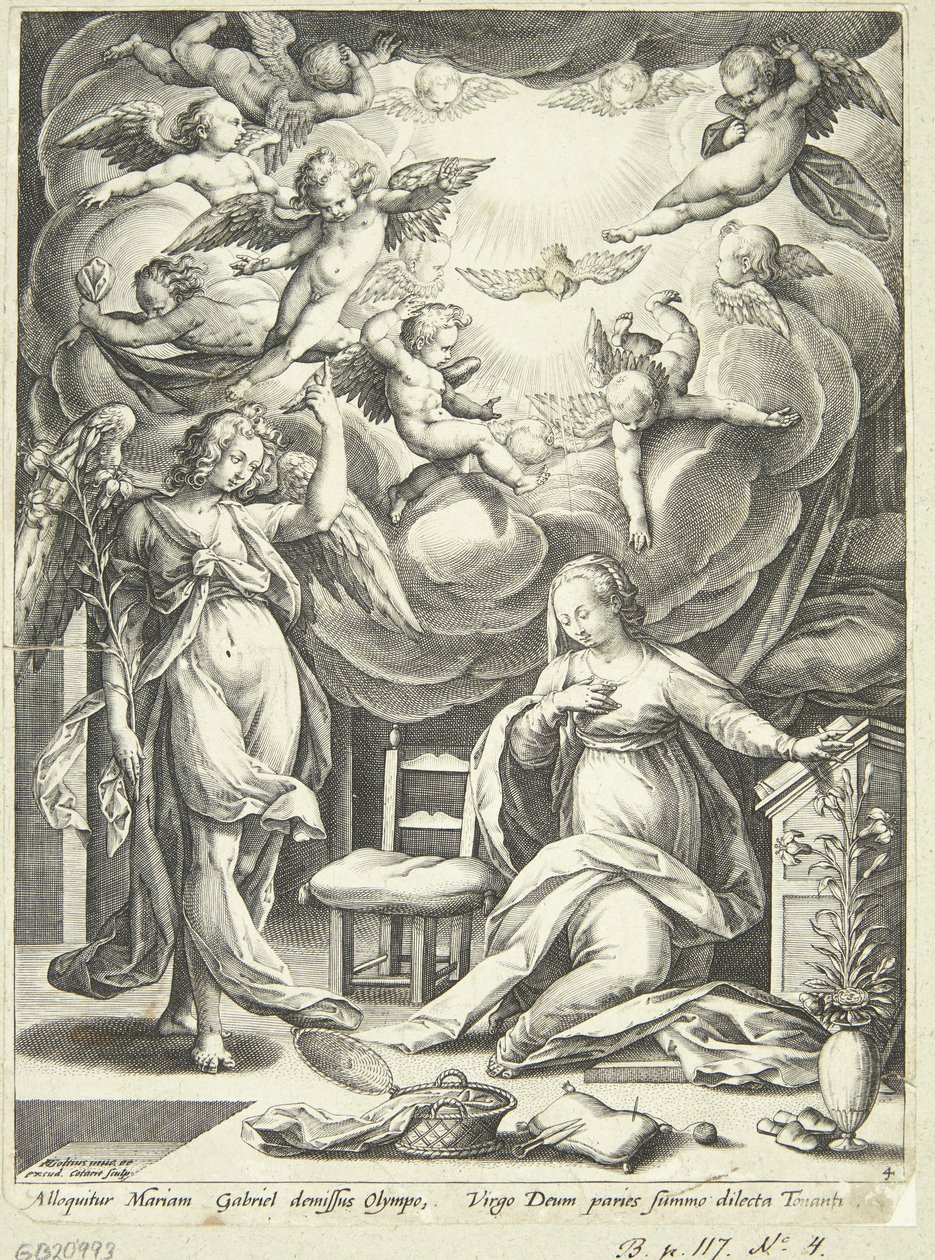La Anunciación de Adriaen Collaert