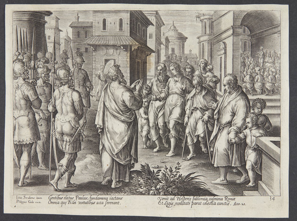 San Pablo predicando en Roma de Adriaen Collaert