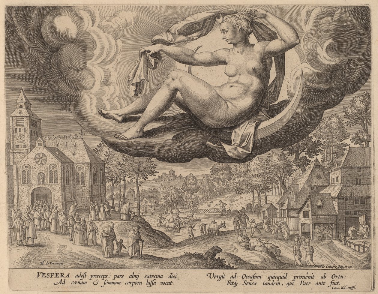 Atardecer de Adriaen Collaert after Maarten de Vos