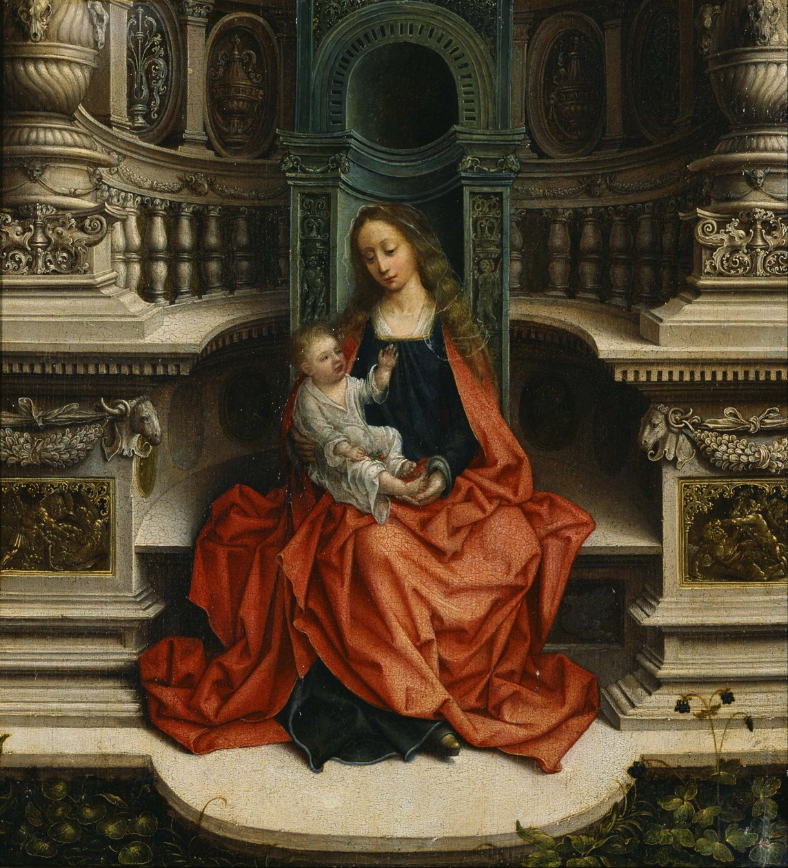 La Virgen y el Niño en el Trono de Adriaen Isenbrandt