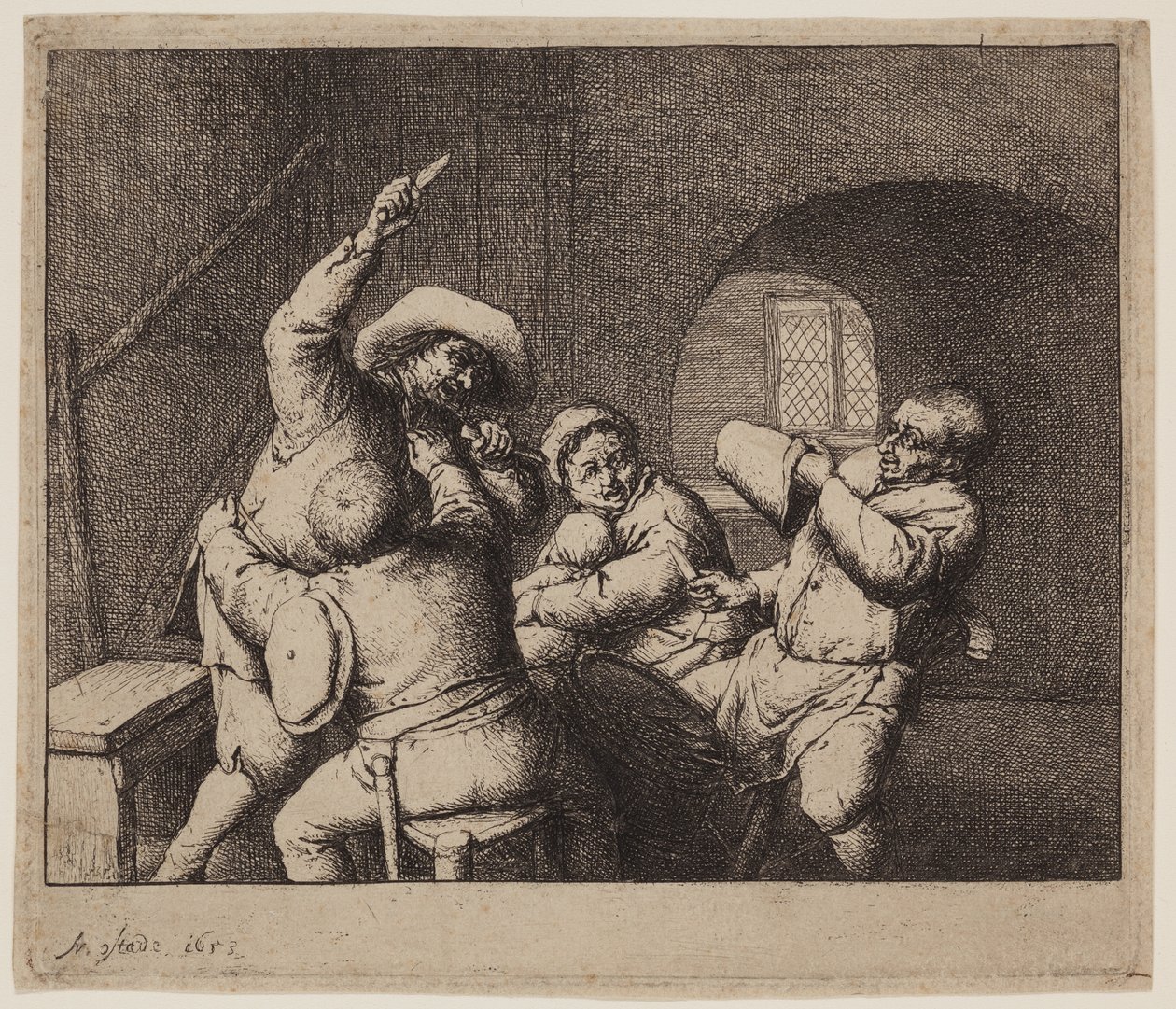 Lucha de cuchillos de Adriaen Jansz. van Ostade