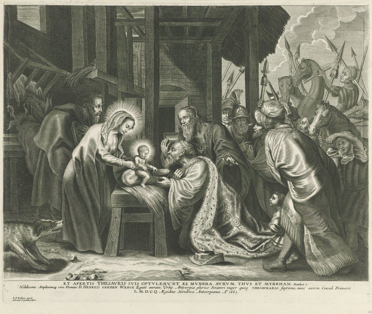 Adoración de los Reyes de Adriaen Lommelin