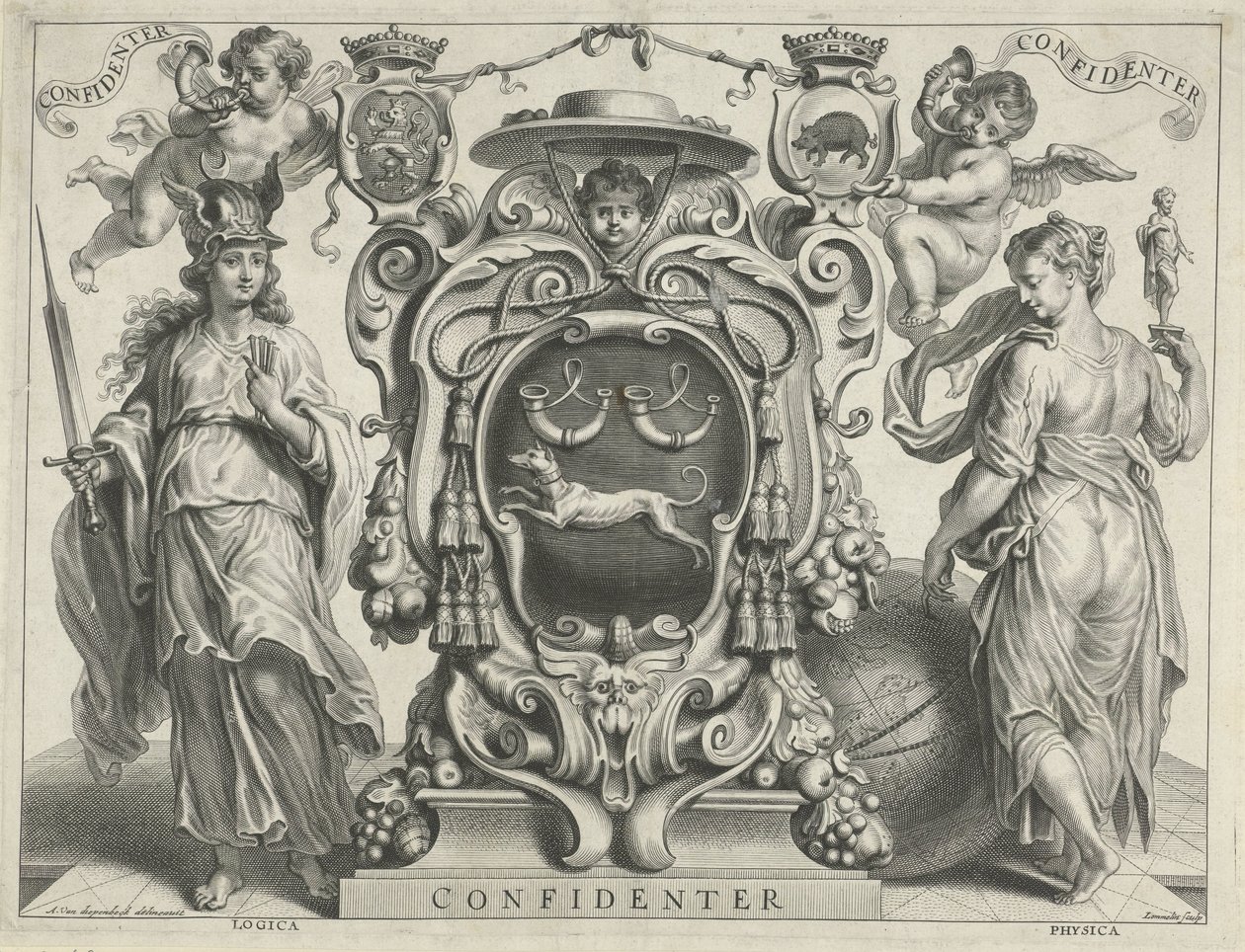 Escudo de armas de Antonius Triest Confiado (título en el objeto) de Adriaen Lommelin