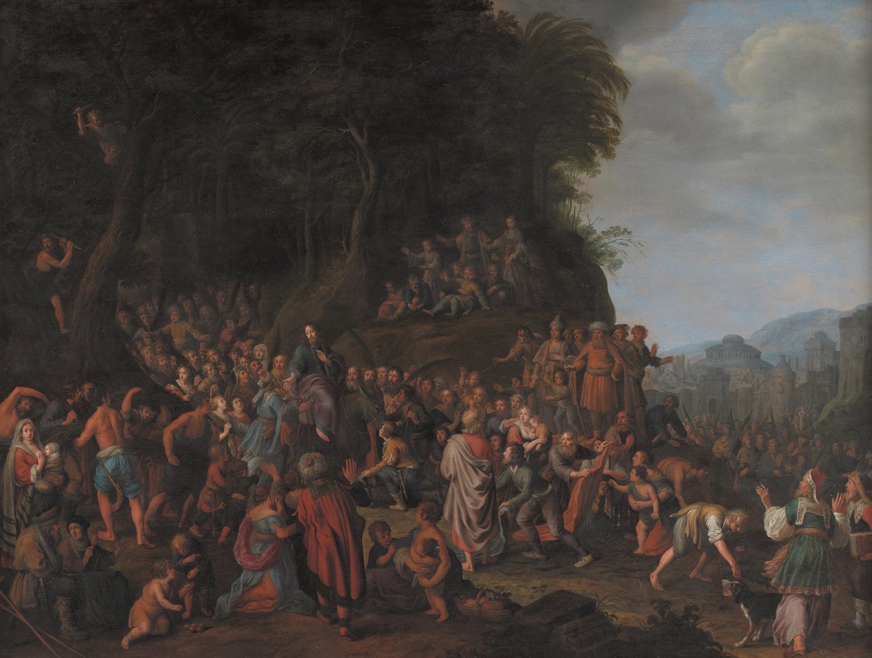 Entrada de Cristo en Jerusalén de Adriaen van Nieulandt