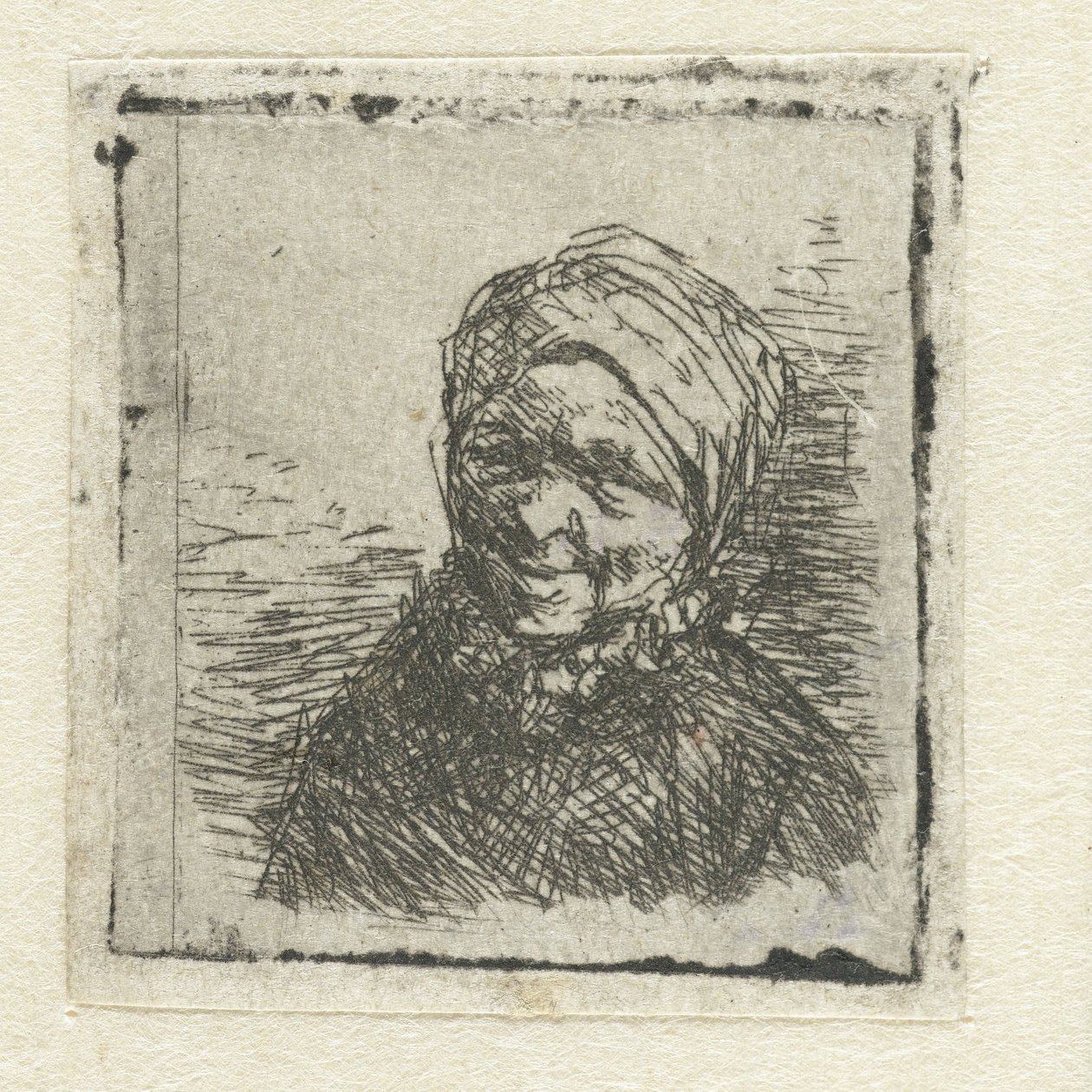 Busto de la esposa de un granjero sonriente de Adriaen van Ostade