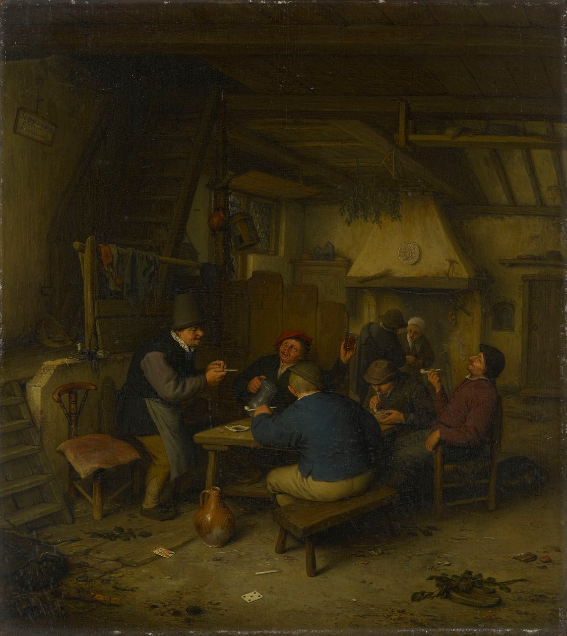 Campesinos en una taberna de Adriaen van Ostade