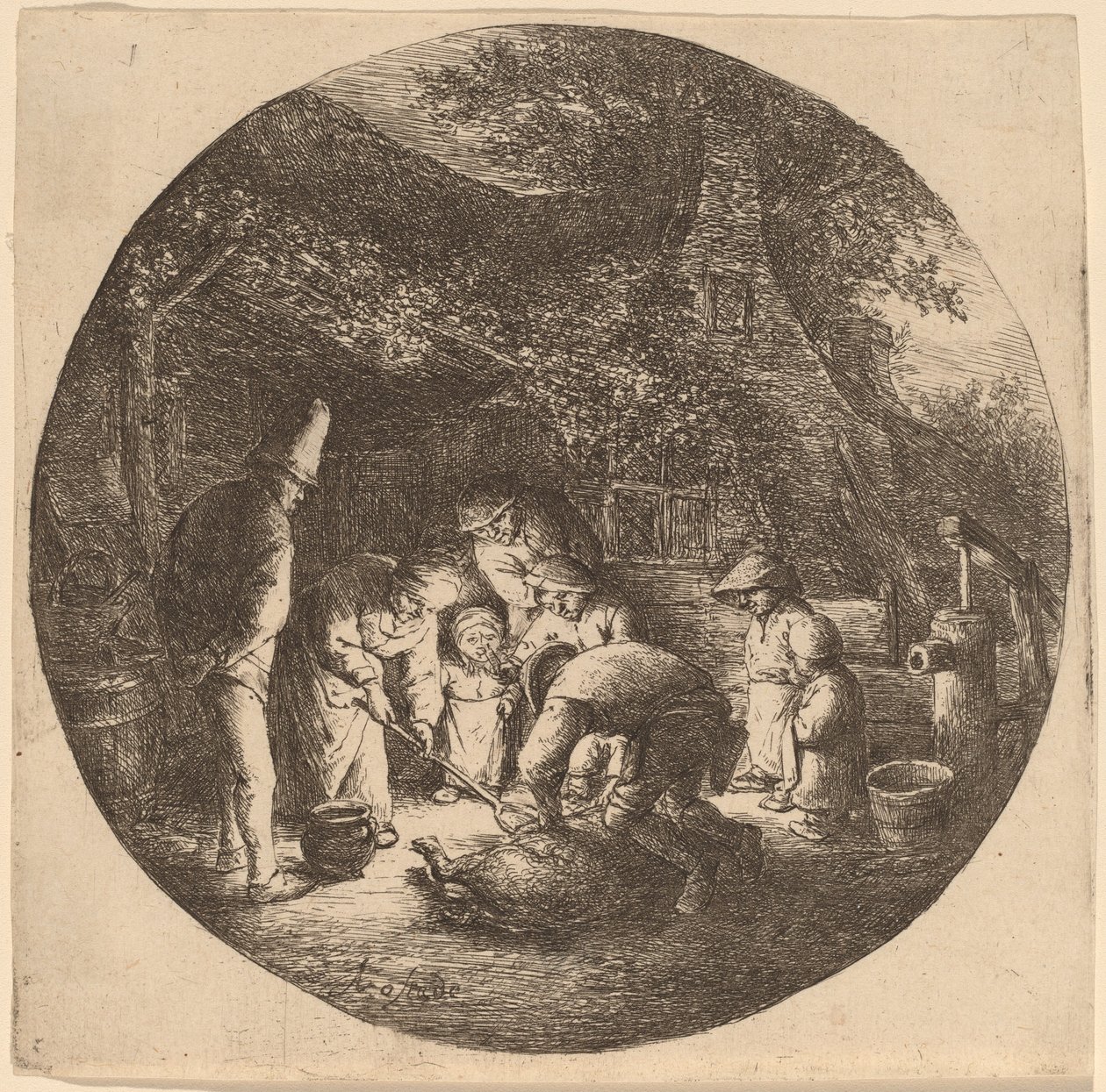 Matadores de Cerdos de Adriaen van Ostade