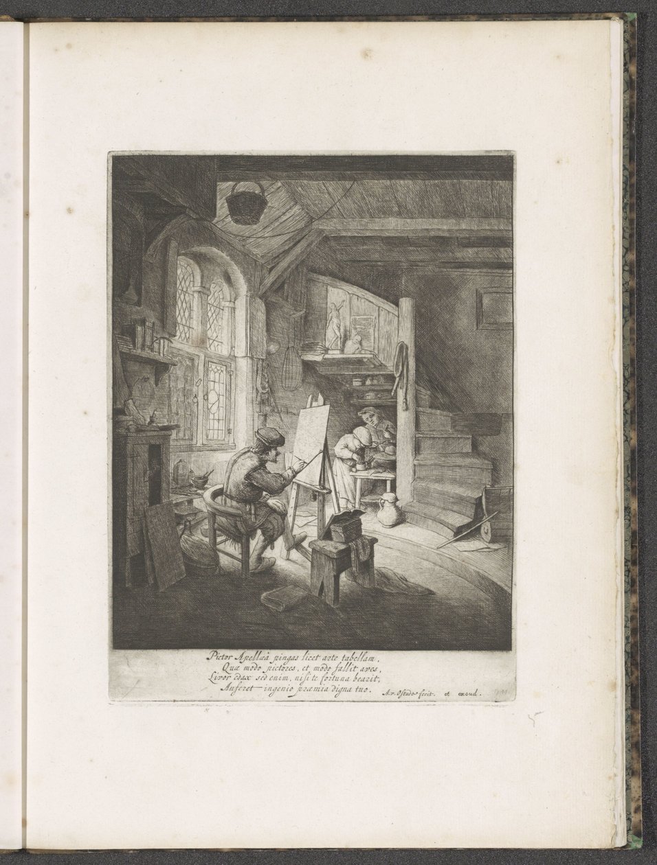 Pintor en su estudio de Adriaen van Ostade