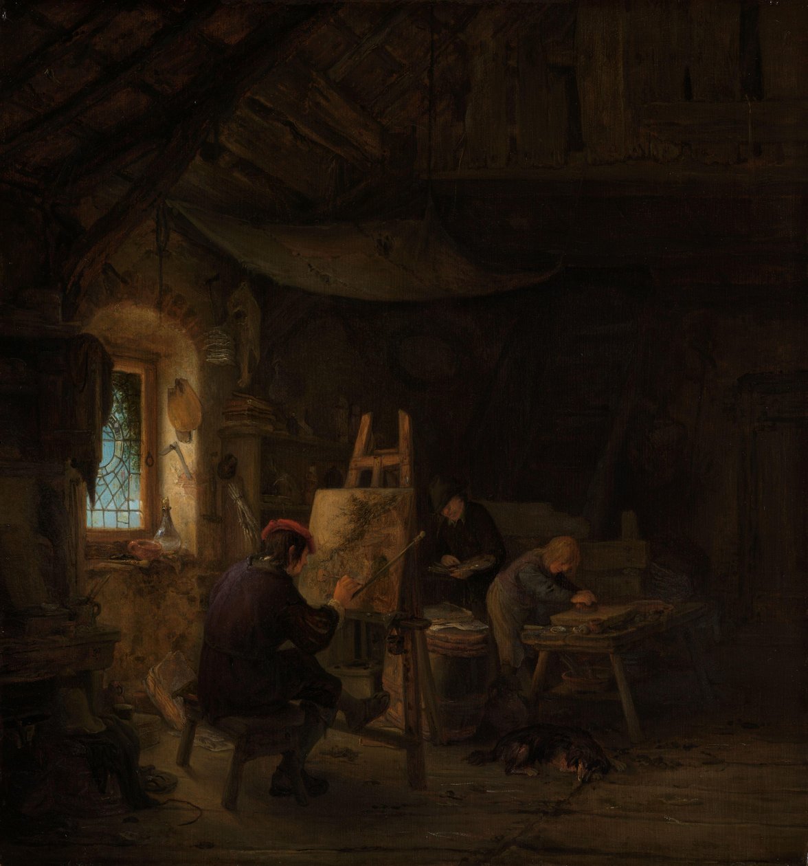 El estudio del pintor de Adriaen van Ostade