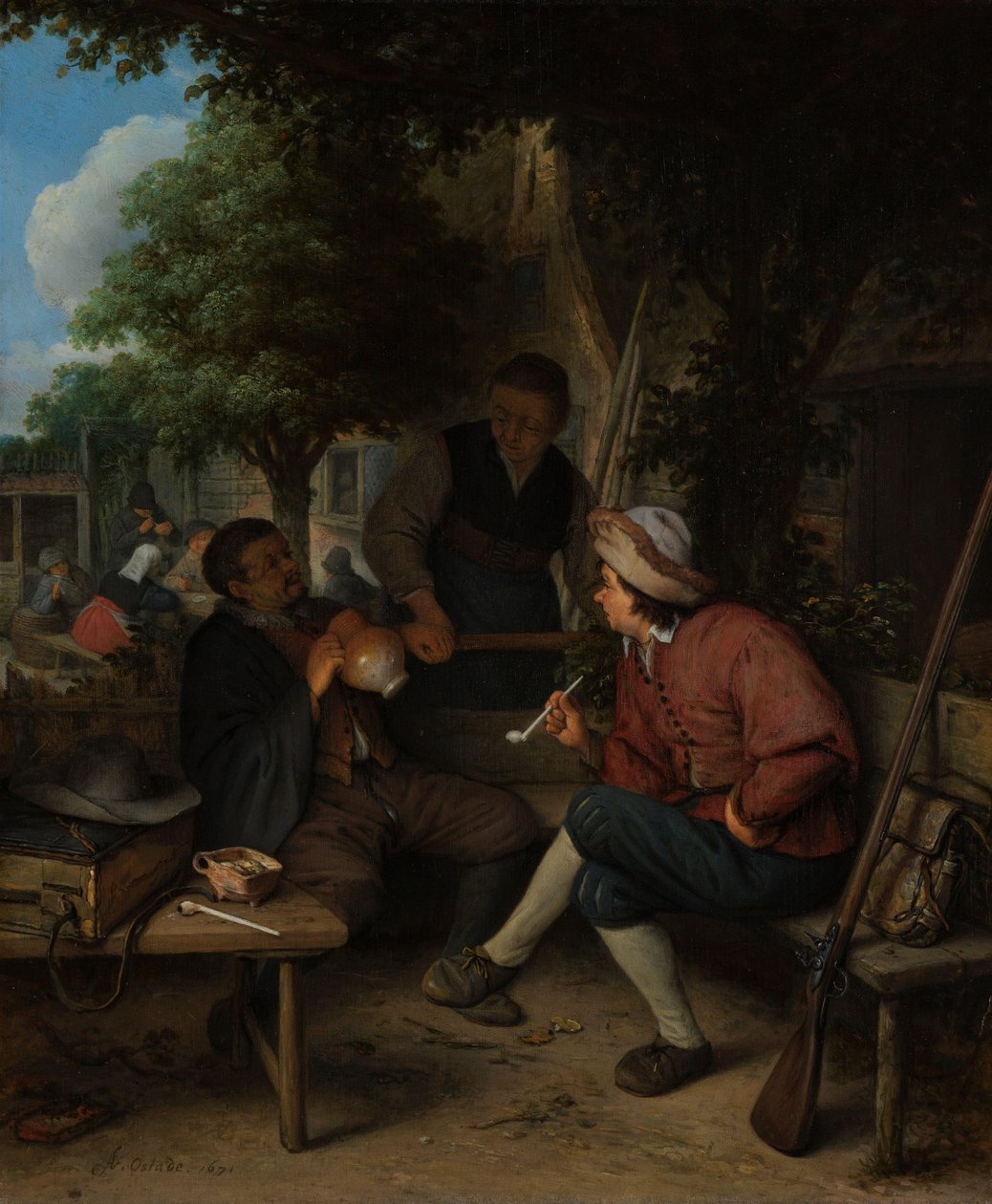 Viajeros en reposo de Adriaen van Ostade