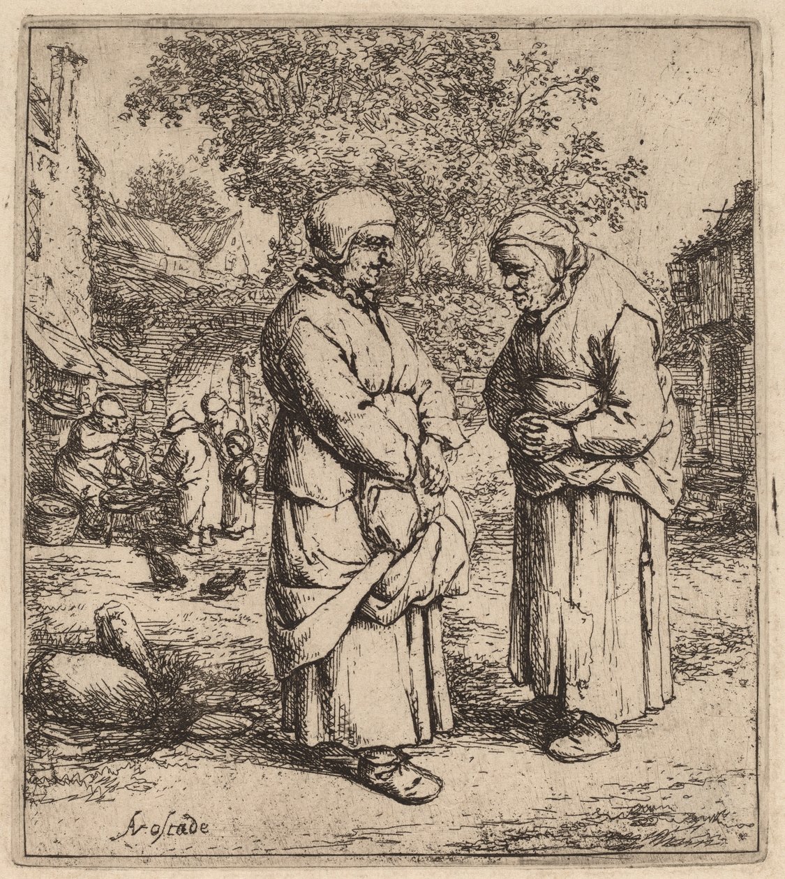 Dos chismosas de Adriaen van Ostade