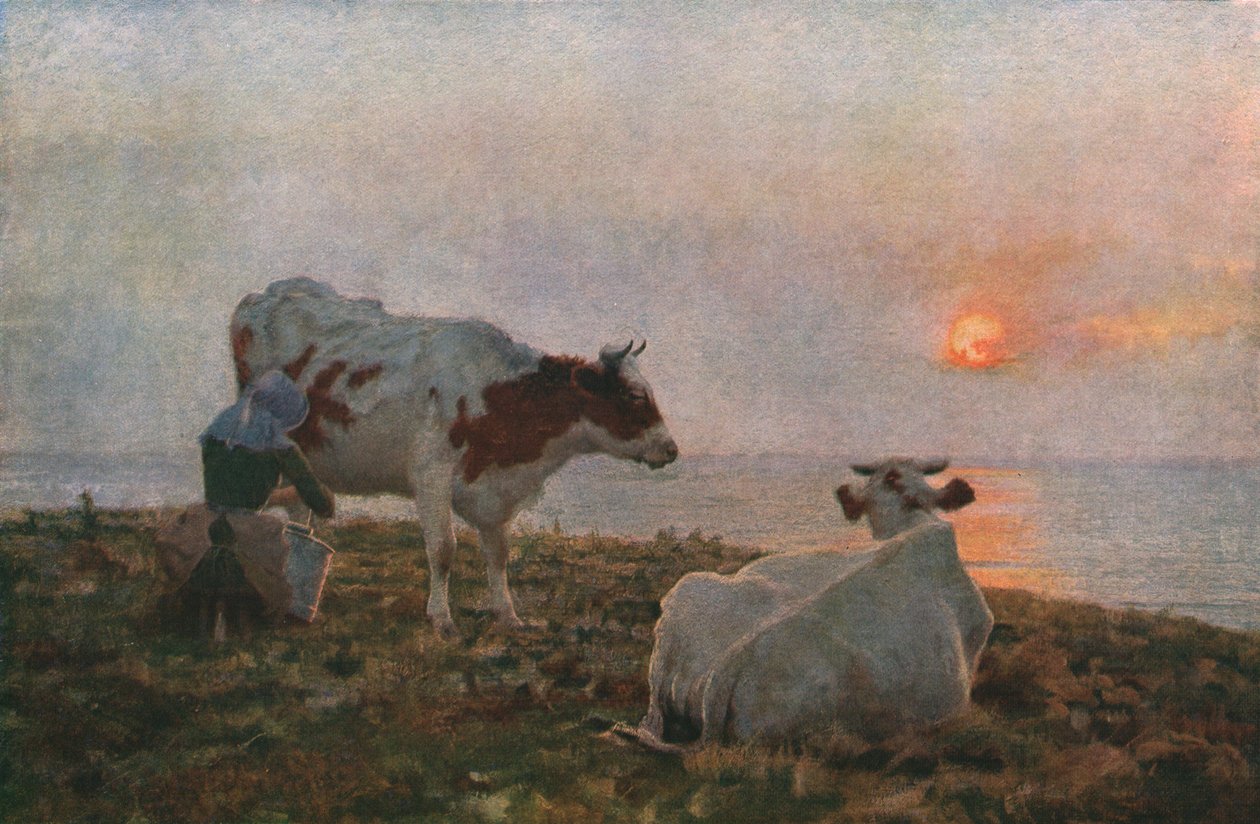 El sol poniente, c1897, c1930 de Adrian Stokes