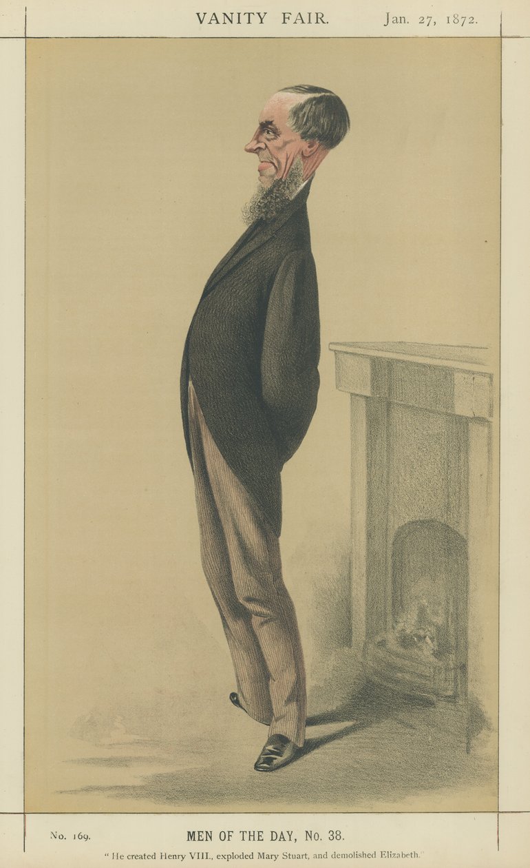 Sr. James Anthony Froude (litografía en color) de Adriano Cecioni
